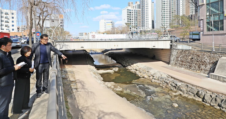 수원천변 현장 점검