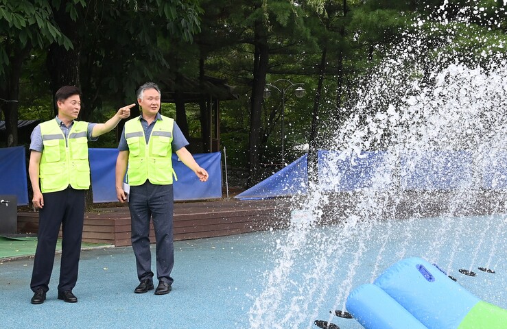 조용익 부천시장, 중앙공원 물놀이장 시설 점검