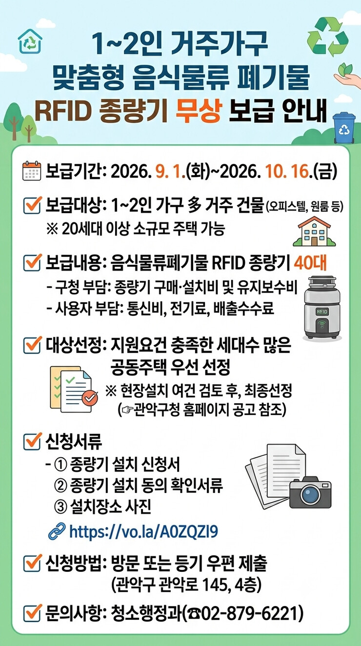 관악구, 음식물쓰레기 종량기 40대 ...