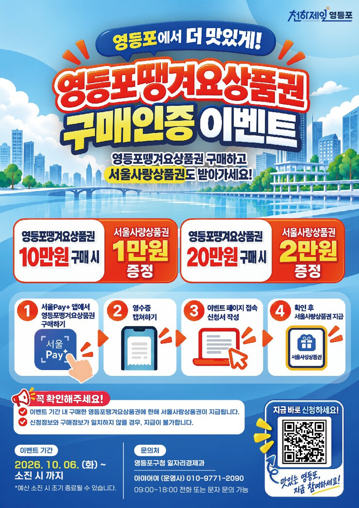 영등포구, ‘땡겨요상품권’ 구매인증 ...